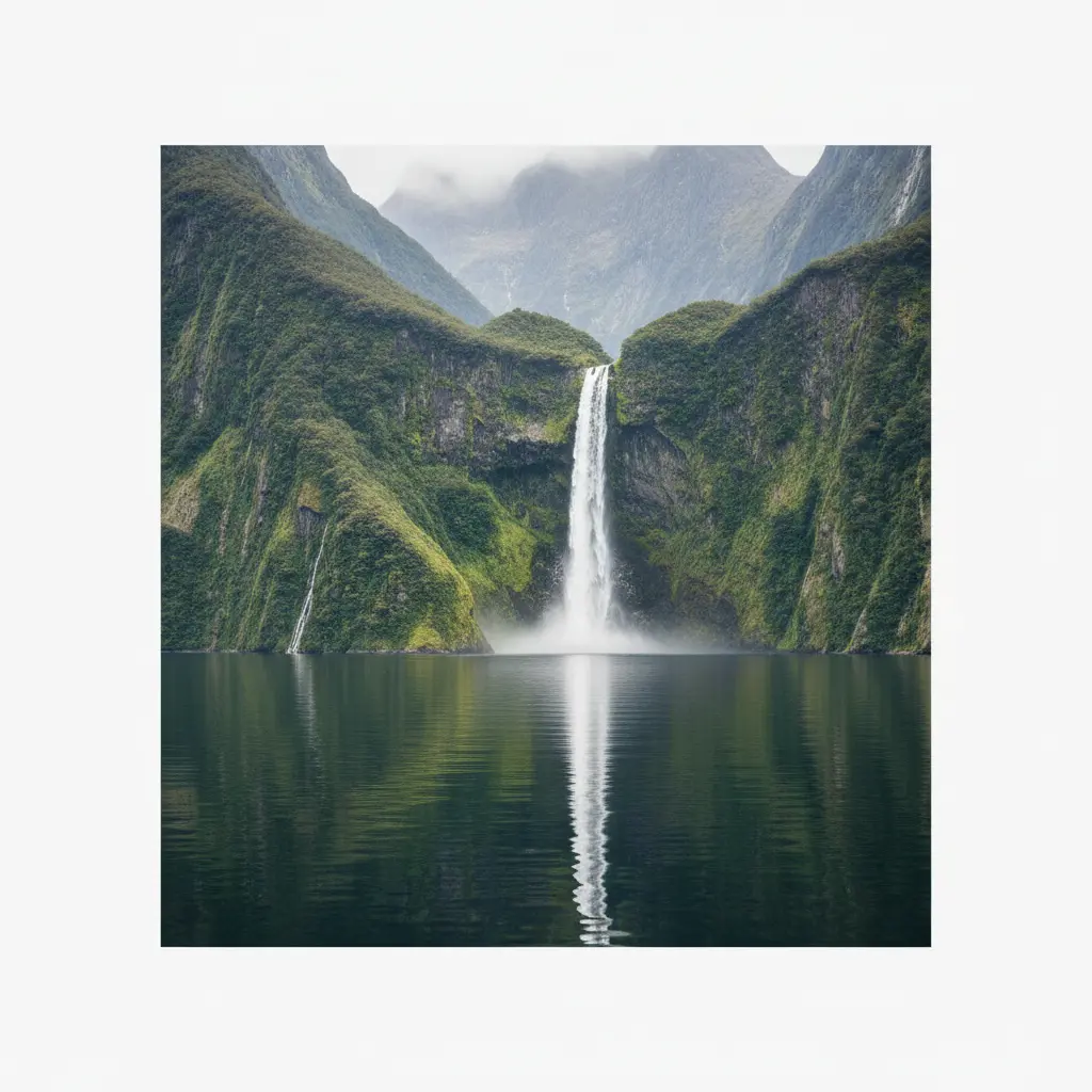 The stunning Milford Sound with Mitre Peak