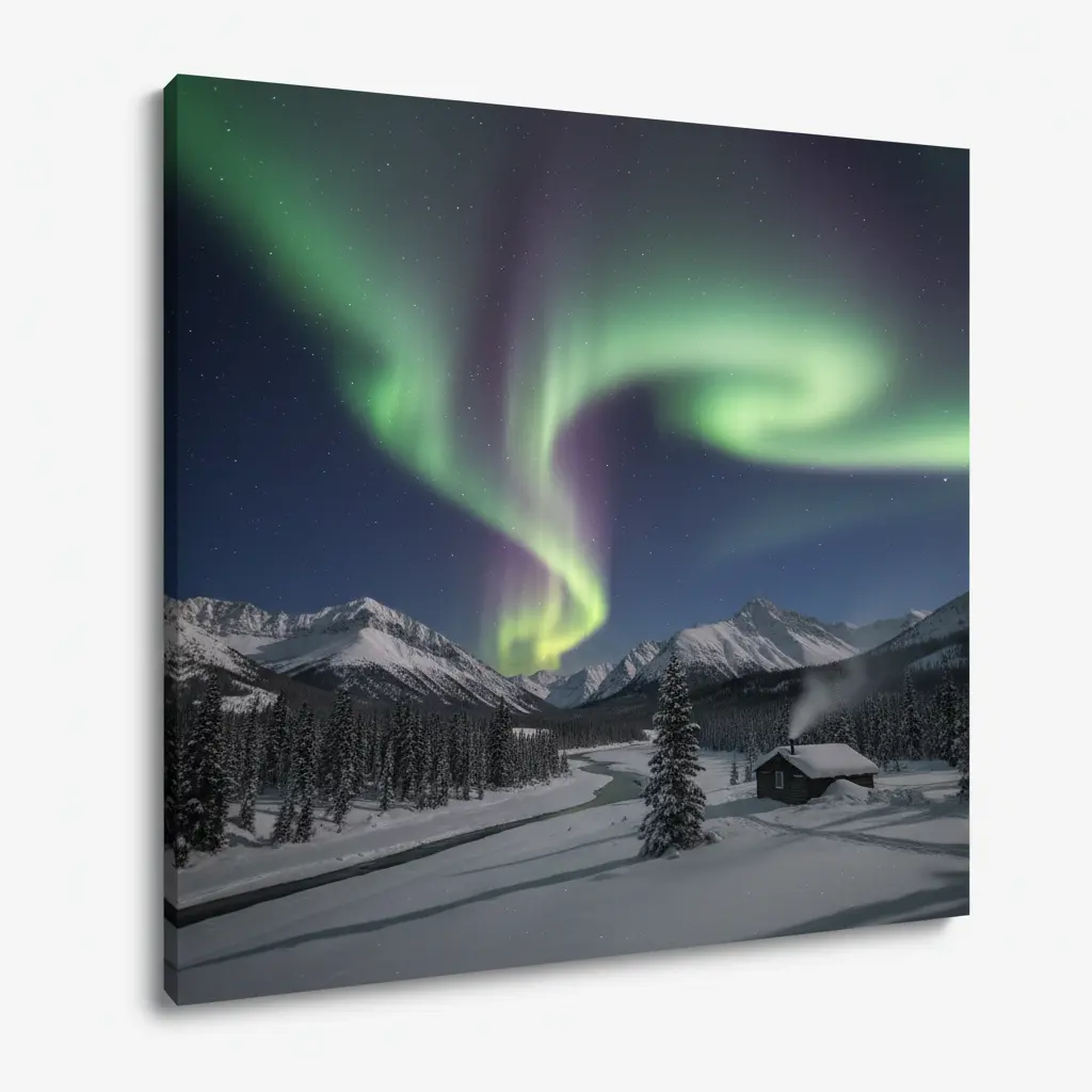 The Aurora Borealis dancing in the Yukon sky