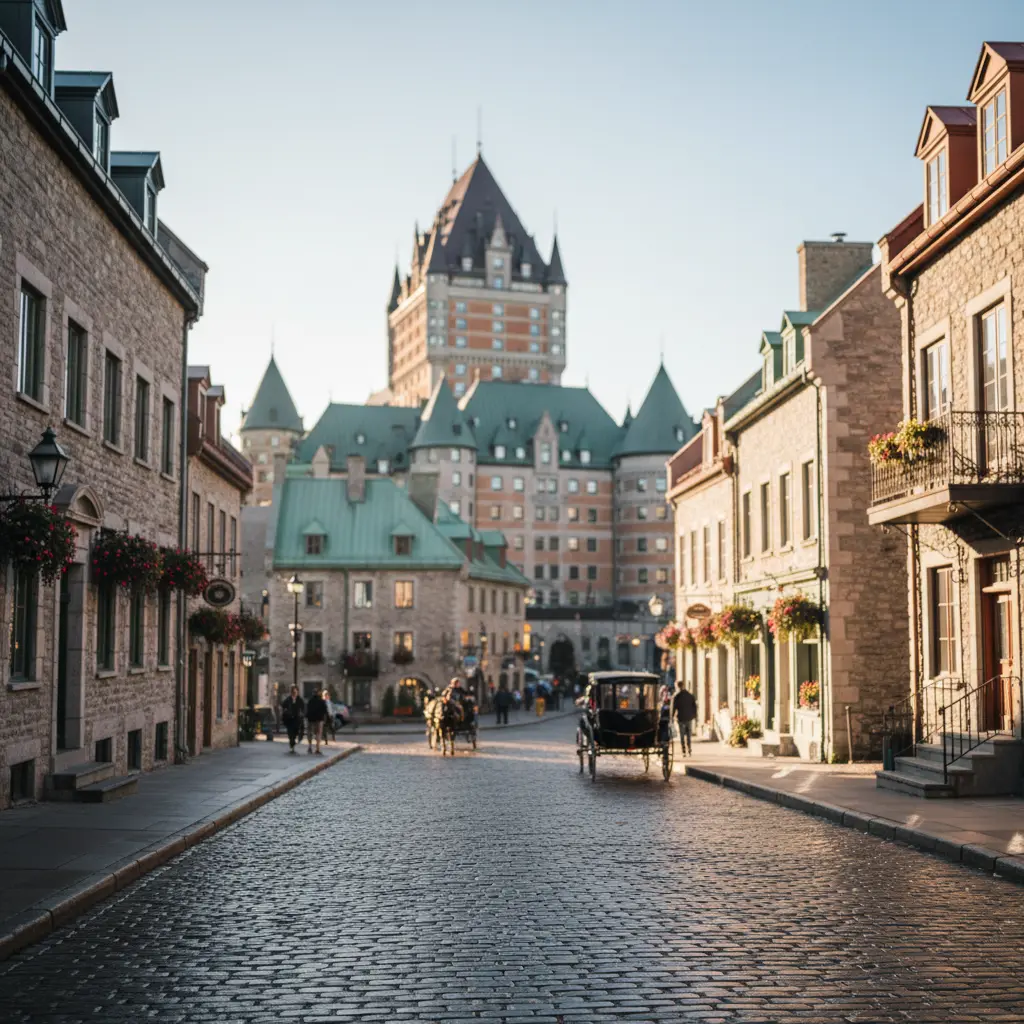 The charming, historic streets of Old Quebec City