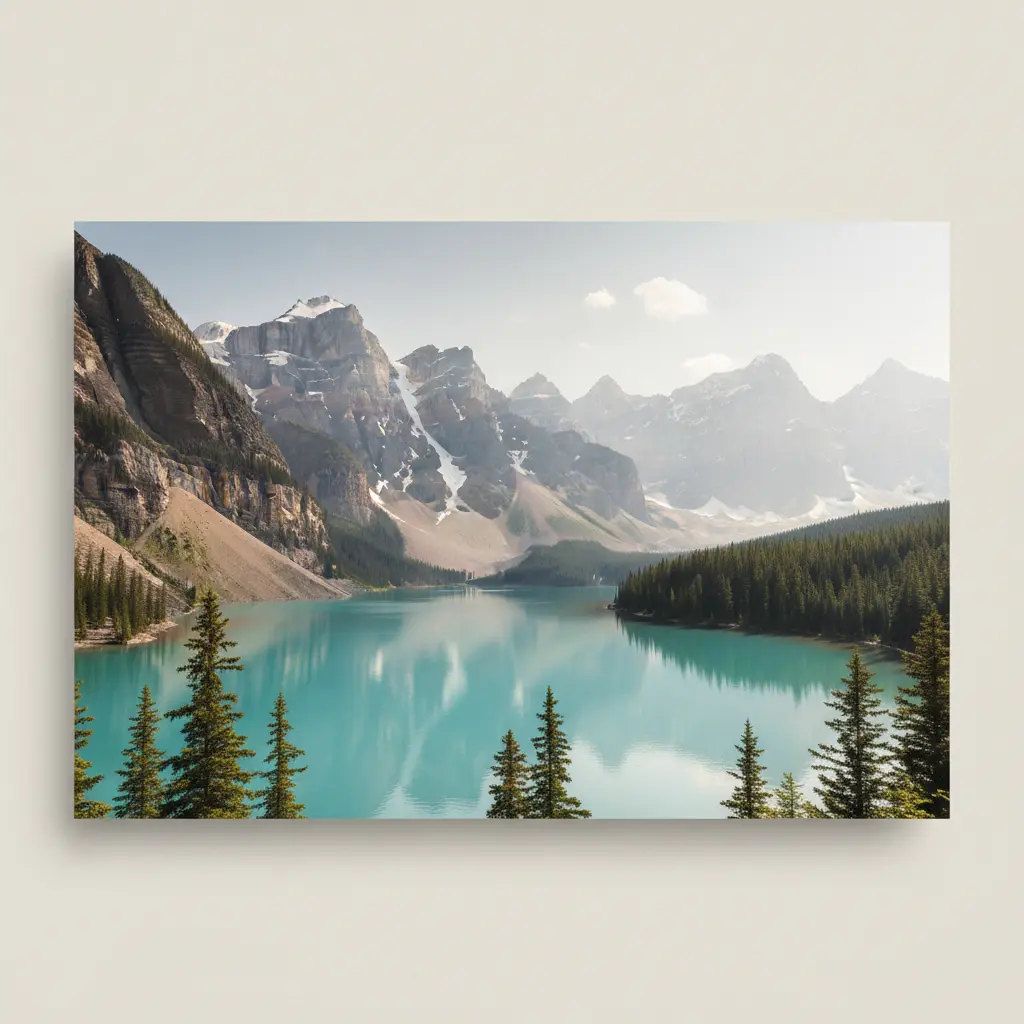 Turquoise lake in Banff, Canada